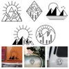 WADORN 5Pcs Sun Mountain Tree Car Decal Stickers, Mountain Tree