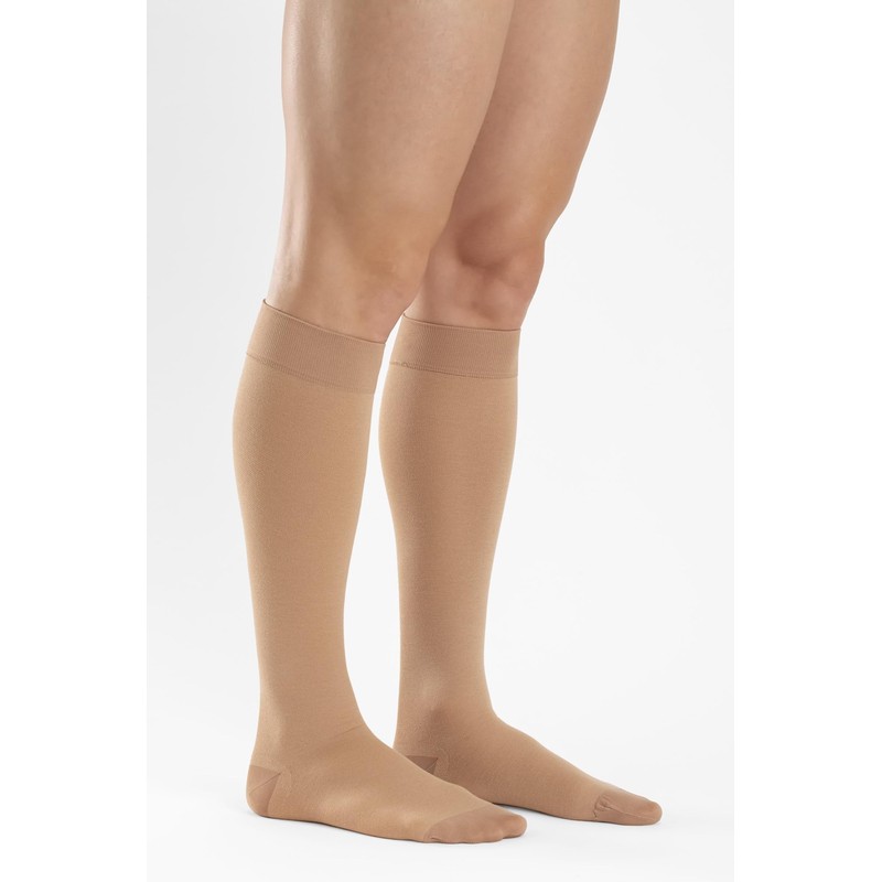 Relaxsan M2050 (Beige 2-M) Cotton medical compression knee high socks
