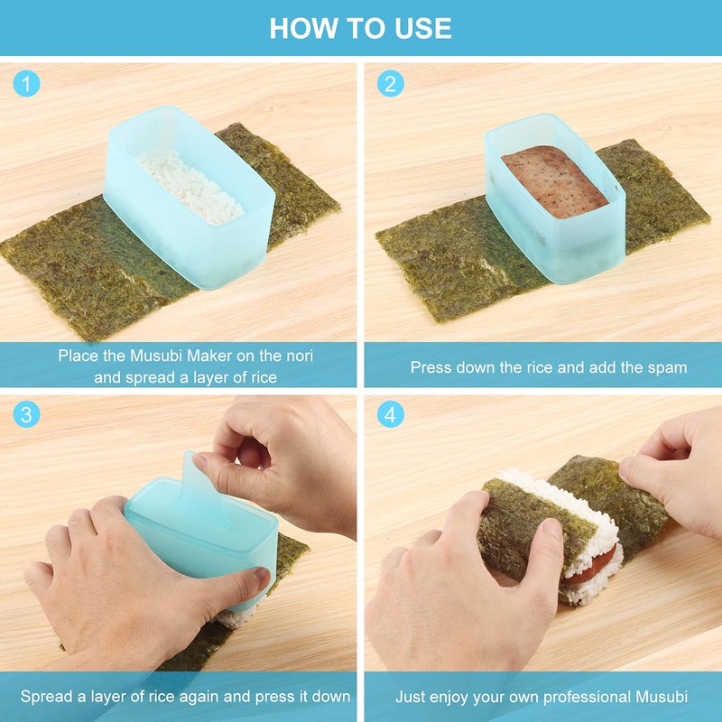 DIMVKA Musubi Maker Press, Onigiri Sushi Rice Ball Maker, Luncheon