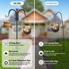 OZMI Double Shepherds Hook for Outdoor, 94 Inch Adjustable Heavy