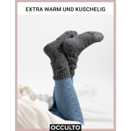 Occulto Women's Norwegian Socks Pack of 6 (Model: Gloria), Grey Mix