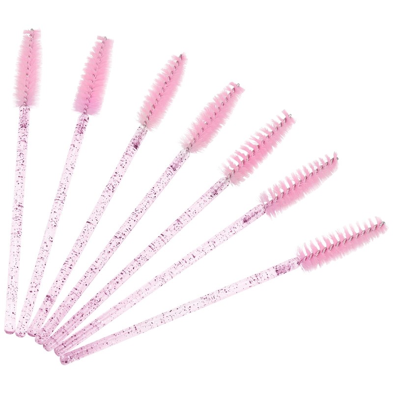 BTYMS 100 Pieces Disposable Lash Wands Eyelash Brushes with Crystal