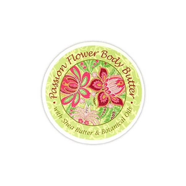 Greenwich Bay Trading Company Botanic Body Butter with Shea Butter and Cocoa Butter 8oz Tub (Passion Flower)