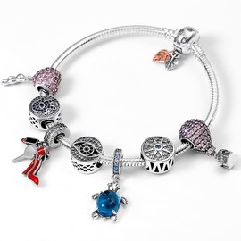 Pandach CMB051 Women's Bracelet 925 Sterling Silver, Bracelets Moments Snake Link Bracelet Valentine's Day Mother's Day Birthday Christmas Gift for Women Girlfriend Mum, Sterling Silver