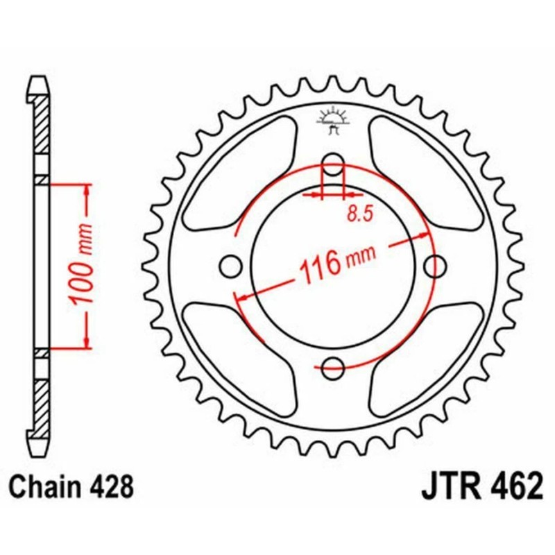 JT Sprockets/JT Kawasaki KLX140L 08-15 JT and JT 428HDR 13/51