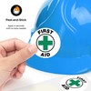 First Aid Hard Hat Sticker, (SI-85405) (6 Pack) 2x2 Inches,