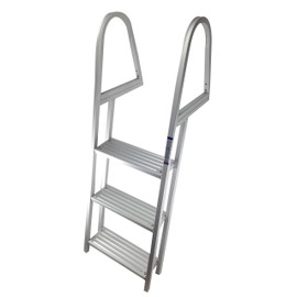 Pactrade Marine Pontoon Boat Aluminum 3 Step Heavy Duty Removable Dock Ladder