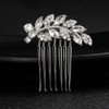 BERYUAN Crystal Rhinestone Hair Comb Leaf Rhinestone Wedding Hair Comb