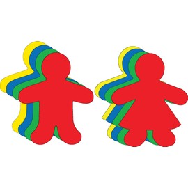 SHAPES ETC. 5.5” Kid Shape Set Assorted Color Large Creative Cut-Out Set, 62 Cut-Outs Total in a Pack for Around The World, Unity in Diversity Kids’ Craft Projects for School/Classroom