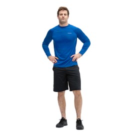 KISTA 2 Pack Men's Thermal Long Sleeve Compression Shirts, Mock/Turtleneck Winter Sports Running Base Layer Top (Small, Black/Blue)