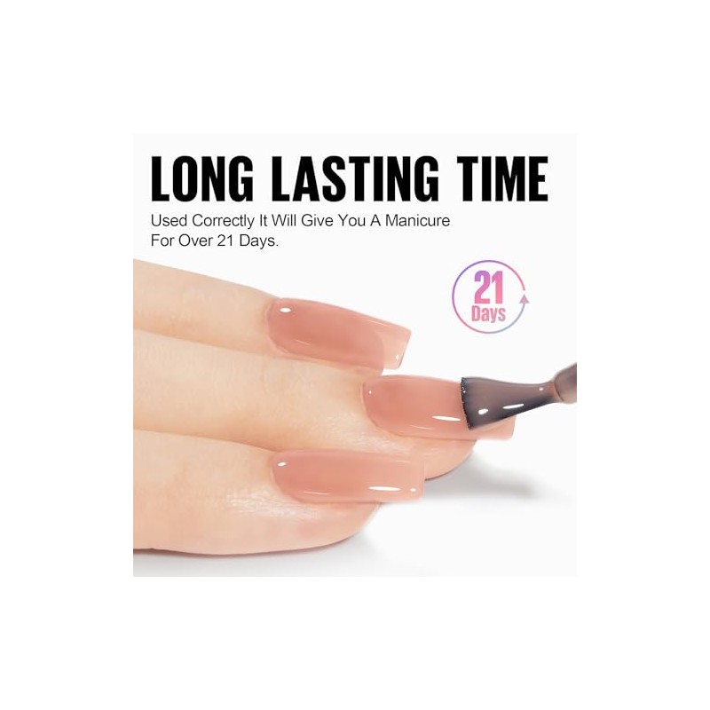 TOMICCA UV Nagellack Nude, 8ml Gel Nagellack, UV LED Soak