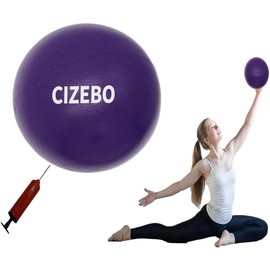 Small Exercise Ball for Between Knees, 6 inch Pilates Ball with Pump, Mini Yoga Core Ball Physical - Color: purple