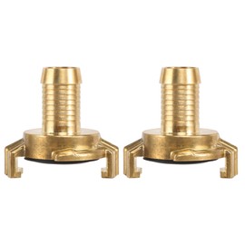Quick Coupling 3/4 Inch, 2 Pieces Brass Quick Coupling, Coupling 3/4 Inch 1 Inch Nozzle Quick Coupling Hose Coupling for Garden Hose Connector Plug-In Coupling