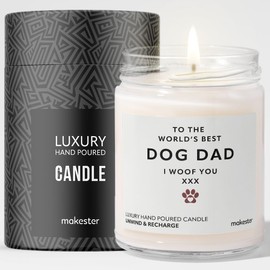 Dog Dad Gifts - Luxury Scented Soy Wax - Dog Dad Birthday Card Alternative - Dog Daddy - Makester