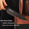 VSIAISV Kitchen Knife Sets with Universal Block, 7 Pieces High