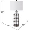 Crestview Collection Evolution Everly Glass Caged Table Lamp in Black