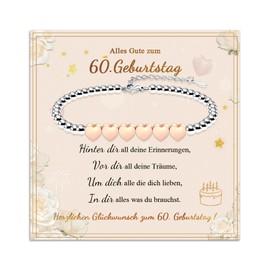 SUNSH 30 40 50 60th Birthday Women, Gifts for Women, Best Friend Gift Set, Gift for 30th Birthday Wife for Mum Sister Wife Aunt Friend Grandma, Stainless Steel Heart Bracelet Women, Stainless Steel