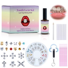 DIY Tooth Gem Kit, Teeth Bedazzling Kit with Glue, Colorful Tooth Gems Kit, Removable Tooth Jewelry Ornaments - Fashionable Firm Reliable Teeth Gems for Gifts