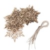 LUOEM Wooden Snowflake Pendants Christmas Decoration Hanging Decorations with String