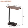 RYONGII C Shaped End Table, Small Side Table for Couch,