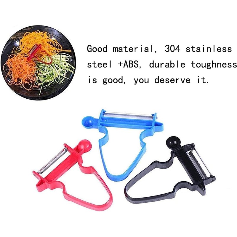 Magic Trio Peeler, Multi-Purpose Vegetable Cutter, Peeler Shredder Slicer, Easy