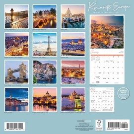 Carousel Calendars, Romantic Europe 2025 Wall Calendar