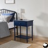 Leick Home 20022-NV Coastal Nightstand Side Table One Drawer Traditional
