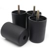 YuGtcen 4PCS 3 Inch/80mm Plastic Couch Legs, Black Round Sofa