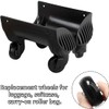 68 x 24mm 2 Pcs Luggage Suitcase Replacement Wheels, Rubber