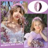 Uintoon Purple Headband Bow Pearl Knotted Headbands for Women Girls