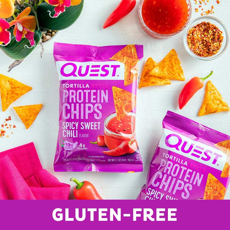 Quest Nutrition Spicy Sweet Chili Tortilla Chip, 19g Protein, 4g