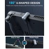MoKo 180 Degree USB C Adapter 2 Pack, 180° U