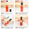 HAYHOI 5 oz Hot Sauce Bottles, 35 Pack Clear Glass