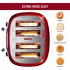 Roter Mond 4 Slice Toaster Retro Stainless Steel with Bagel