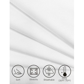 Tapata Women's 28''/30''/32''/34'' High Waist Stretchy Bootcut Dress Pants Tall, Petite, Regular for Office Business Casual White,L