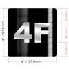 Apartment number 4F sign - UNIT NUMBER 4F SIGN/SUITE 4F