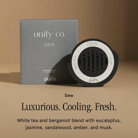 Pura & Unify Co. Car Scent Refill - Fragrance for Pura Car Diffuser - Clean & Safe Luxury Diffuser Scent - Long-Lasting Fragrance for 30 Days of Aroma - Spring & Summer Household Essential - Dew