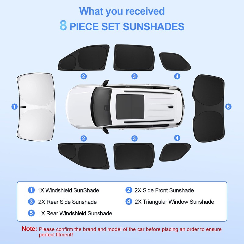 8pcs Car Window Shades forJeep Grand Cherokee 2011-2021(NOT Grand Cherokee