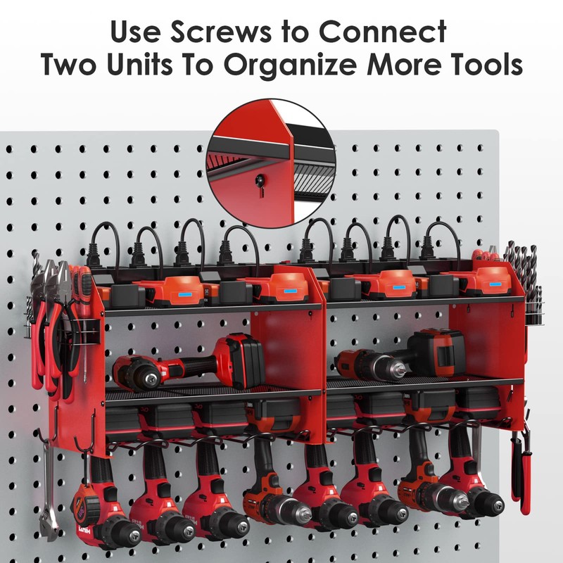CCCEI Set Power Tool Organizer Wall Mount with Charging Station.