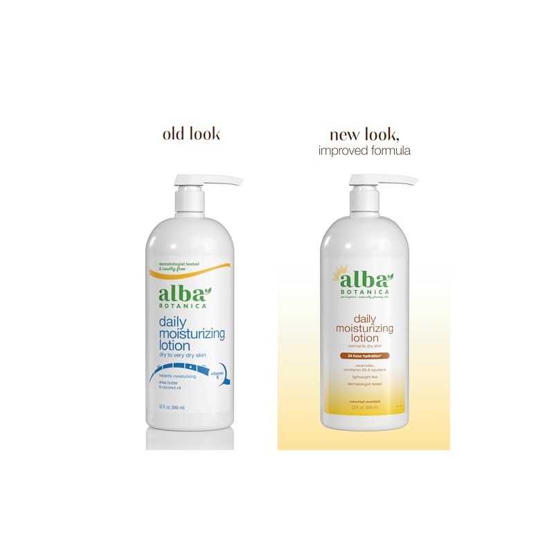 Alba Botanica Very Emollient Coconut Rescue Body Lotion, 32 oz.