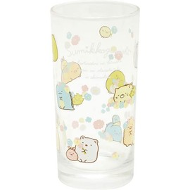 San-X Sumikko Gurashi TB65602 "Zasso and Yosei Flower Field" Glass, Volume: 11.8 fl oz (340 ml)