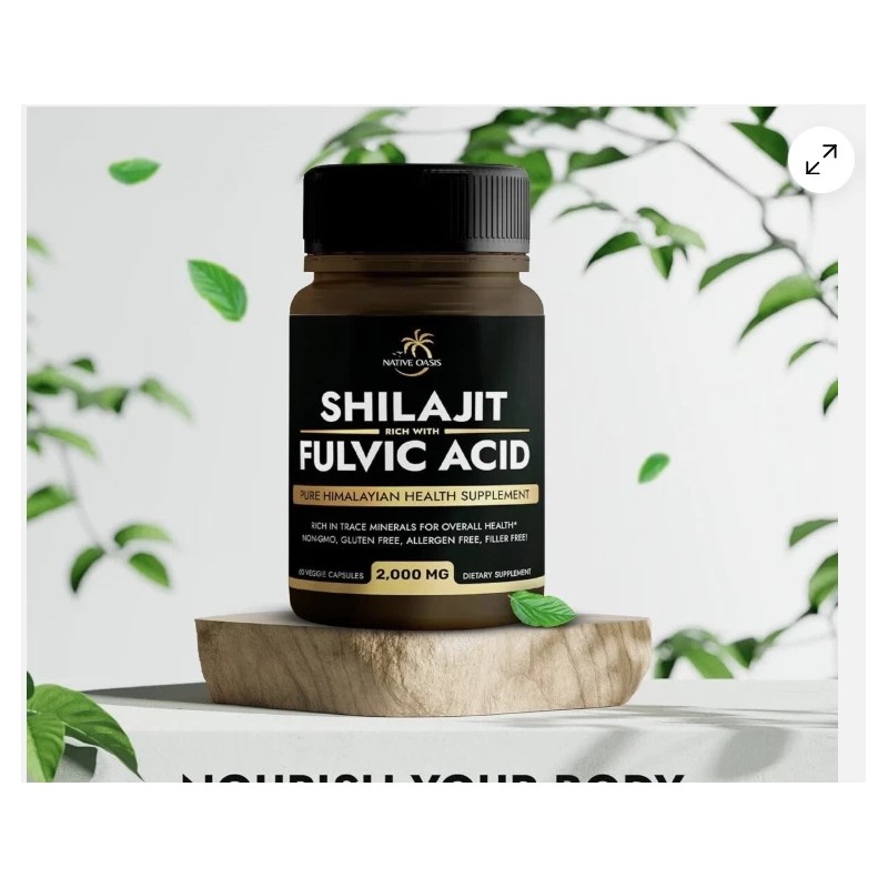 Native Oasis (2-Pack) Shilajit Supplement for Men 2,000mg Shilajit Pure