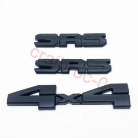 Toyota set of 3 matte Black 4X4  SR5 BLACKOUT EMBLEM OVERLAY for 22+ Tundra 2024 Tacoma