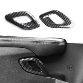 CHYKKAR Challenger Inner Door Handle Cover Trim Interior Accessories for 2015-2023 Dodge Challenger Carbon Fiber