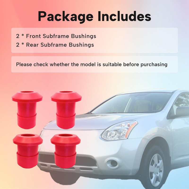 Qiqimingxin 4Pcs Front Subframe Bushing Kit Fit for Nissan Rogue