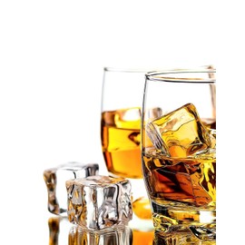 GOODCHANCEUK 25pcs Artificial Ice Cubes 2.5x2.5cm Clear Square Crystal Acrylic Ice Bar Ware Display Photography Decoration