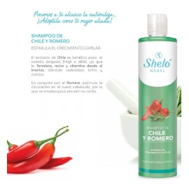 Shampoo Chile Romero Anti Caída Crecimiento Cabello Sheló