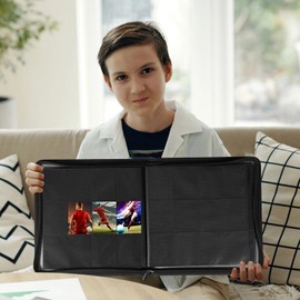 Trading Card Game Binder 12 Pocket, Trading Card Binder Side Loading, Card Holder Binder for 480 Cards, Quality PU Leather, Compatible with Various Card Games