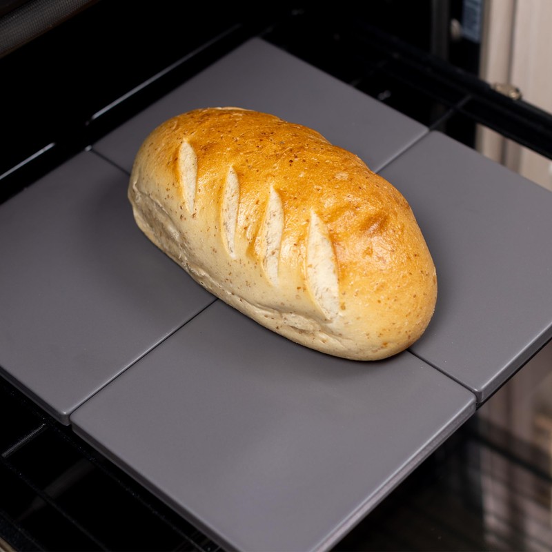 Old Stone 4-Piece Glazed Cordierite Pizza Stone Set, Four 7.5