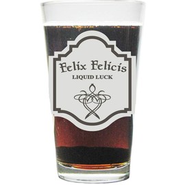 Orange Kat Felix Felicis Liquid Luck 16 Oz. Heavy Duty Laser Engraved Pint Glass/Beer Glass
